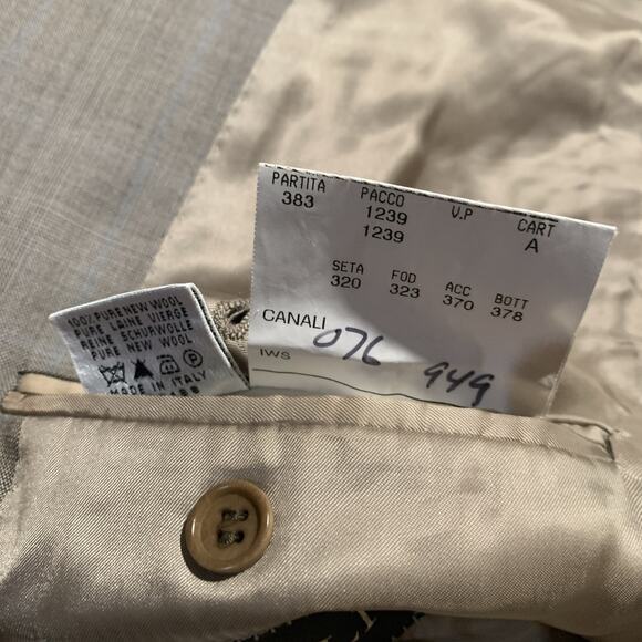 Canali Men's 100% Wool 2-Button Blazer Brown Italy 56R Model 13220/32 - Picture 8 of 11